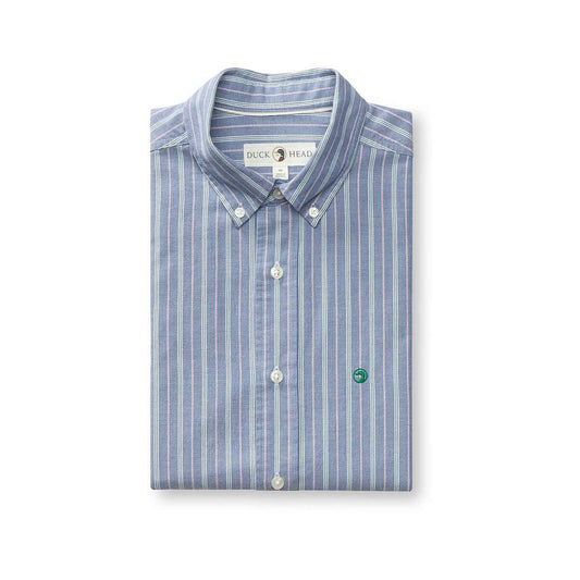 Duck Head Men's Cotton Oxford Long Sleeve Sport Shirt, Varsity Blue, alternate view 1