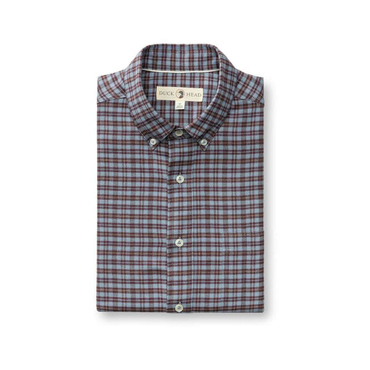Duck Head Men's Cotton Flannel Long Sleeve Sport Shirt, Windblown Sky, alternate view 1