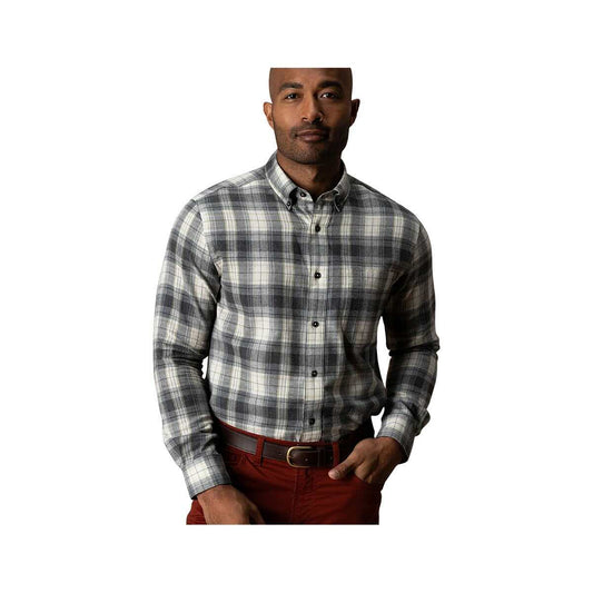 Duck Head Men's Cotton Flannel Long Sleeve Sport Shirt, Charcoal Heather, alternate view 1