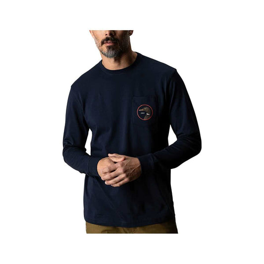 Duck Head Men's Logo Long Sleeve T-Shirt, Deep Navy, alternate view 1