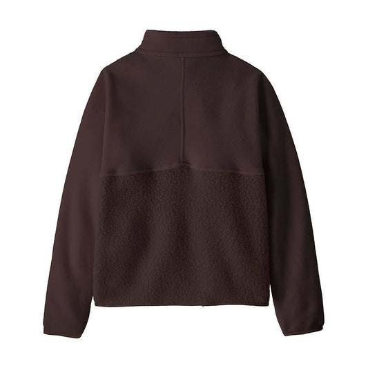 Patagonia Kids' Cozy Fluff Pullover, Den Brown, alternate view 1