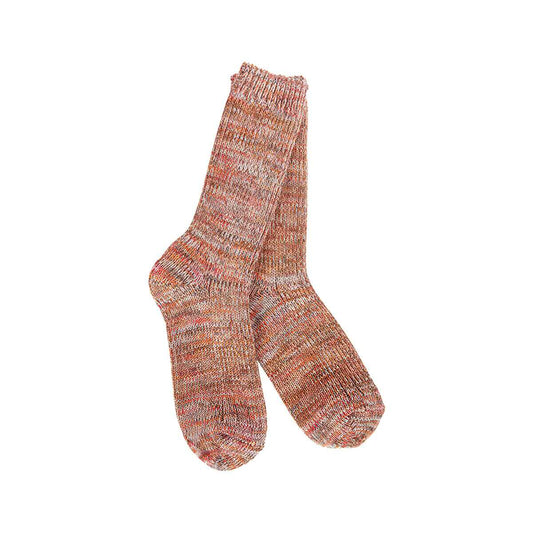 World's Softest Women's Weekend Missioni Crew Socks, Spice