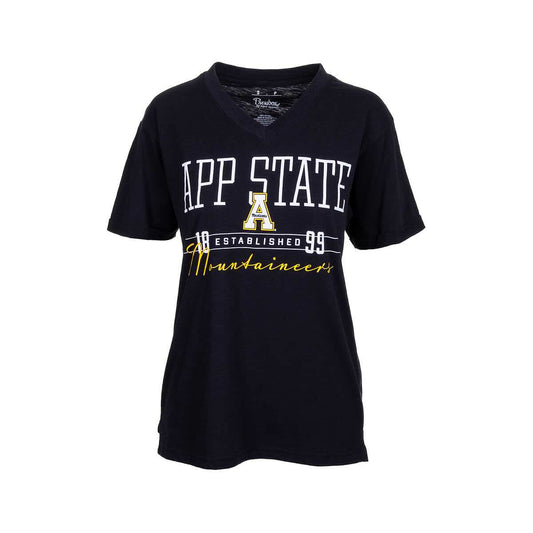 Pressbox Women's Appalachian State Pensacola Marcus V-Neck Short Sleeve T-Shirt