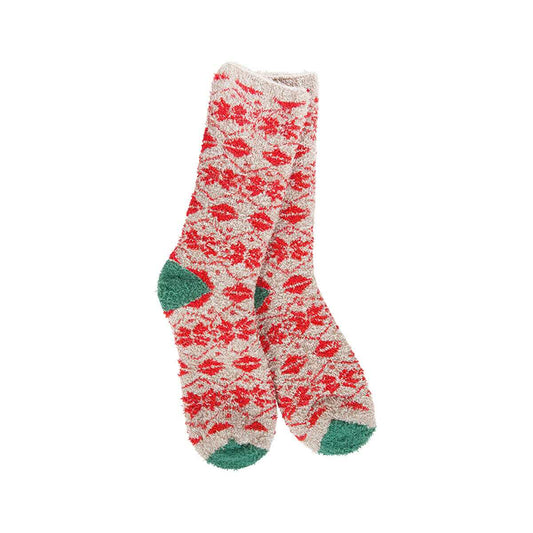 World's Softest Women's Holiday Fireside Cozy Crew Socks