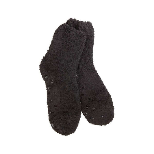 World's Softest Women's Cozy Quarter Crew Socks with Grippers, Black
