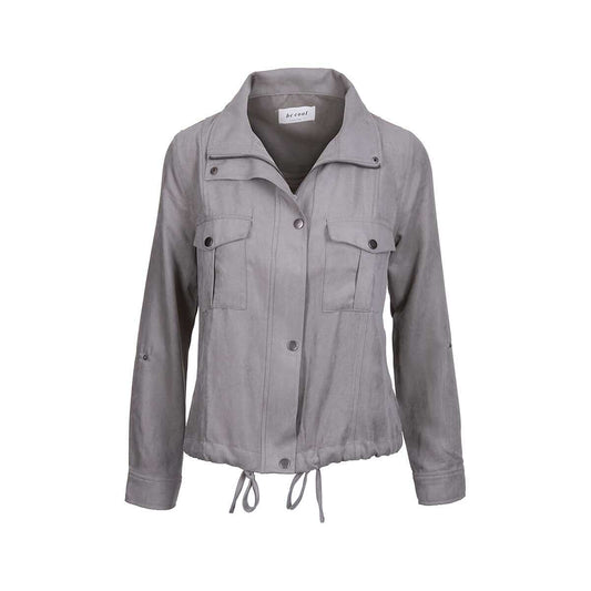 Be Cool Women's Cropped Utility Safari Zip Jacket