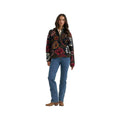 Wrangler Women's Vintage Floral Big Sky Sherpa Snap Pullover