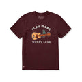 Life is Good Men's Play More Worry Less Guitar Short Sleeve Crusher T-Shirt