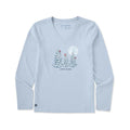 Life is Good Women's Snowy Pines and Cardinals V-Neck Long Sleeve Crusher T-Shirt