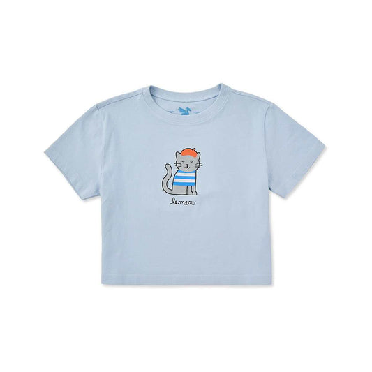 Life is Good Kids Le Meow Short Sleeve Crusher Boxy T-Shirt