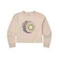 Life is Good Kids' Moon Flower Long Sleeve Crusher Boxy T-Shirt, Birch White