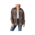 Coco + Carmen Women's Plaid Long Sleeve Shacket