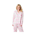 Coco+Carmen Women's Dreamland Holiday Pajama Top, Blush Santa