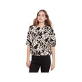 Charlie B Women's Cow Print Elbow Balloon Sleeve Knit Sweater
