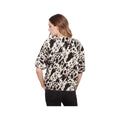 Charlie B Women's Cow Print Elbow Balloon Sleeve Knit Sweater