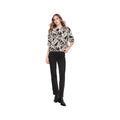 Charlie B Women's Cow Print Elbow Balloon Sleeve Knit Sweater