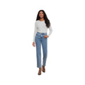 Charlie B Women's Charlotte Straight Leg Jeans, Medium Blue, alternate view 3