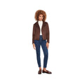 Charlie B Women's Faux Suede Moto Jacket, Coffee, alternate view 3