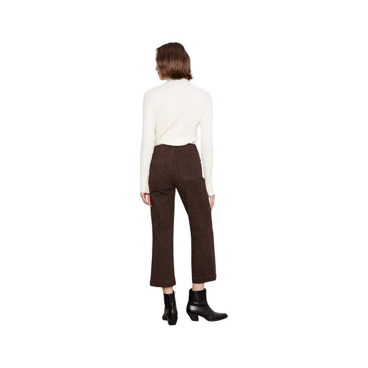 Charlie B Women's Leopard Print Cropped Wide Leg Stretch Twill Pants, alternate view 1