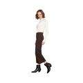 Charlie B Women's Leopard Print Cropped Wide Leg Stretch Twill Pants, alternate view 2