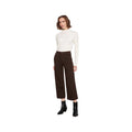 Charlie B Women's Leopard Print Cropped Wide Leg Stretch Twill Pants, alternate view 3