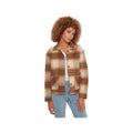 Charlie B Women's Reversible Plaid Jacket, Truffle