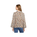 Charlie B Women's Mock Neck 3/4 Bell Sleeve Space Dye Sweater, Verveine, alternate view 1