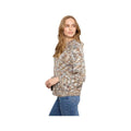 Charlie B Women's Mock Neck 3/4 Bell Sleeve Space Dye Sweater, Verveine, alternate view 2