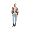 Charlie B Women's Cow Print V-Neck Cardigan, Ranch, alternate view 3