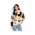 Charlie B Women's Cow Print Faux Fur Jacket, Blotchy