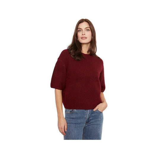 Charlie B Women's Elbow Balloon Sleeve Knit Sweater, Merlot