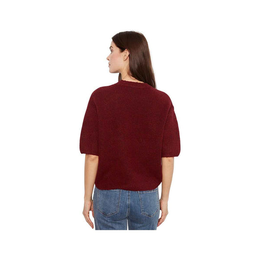 Charlie B Women's Elbow Balloon Sleeve Knit Sweater, Merlot, alternate view 1