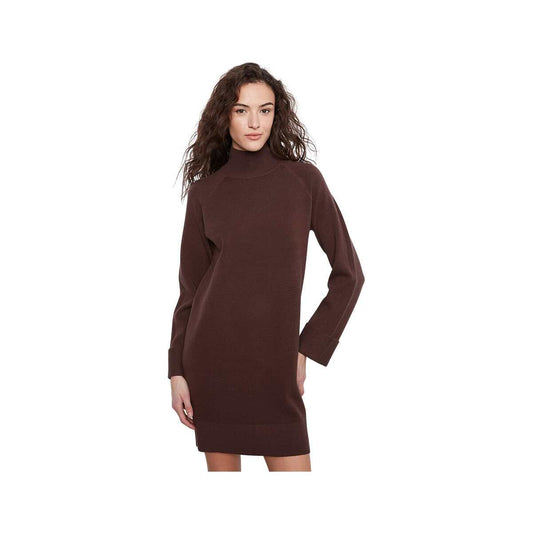 Charlie B Women's Mock Neck Sweater Dress, Coffee