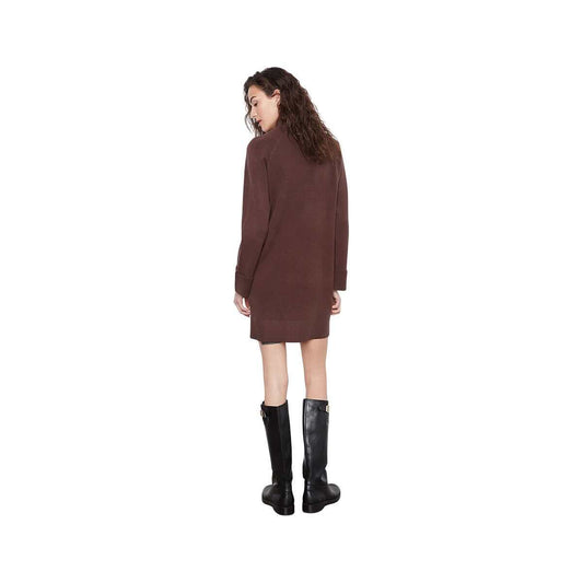 Charlie B Women's Mock Neck Sweater Dress, Coffee, alternate view 1