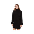Charlie B Women's Mock Neck Sweater Dress, Black