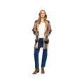 Charlie B Women's Plaid Boucle Tailored Knit Coat, Taupe, alternate view 4