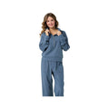 Coco+Carmen Women's Weekend Brushed Half-Zip Long Sleeve Pullover, Ageon Blue