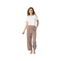 Coco+Carmen Women's Weekend Brushed Scalloped Wide Leg Lounge Pants, Hardwood, alternate view 3