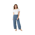Coco+Carmen Women's Weekend Brushed Scalloped Wide Leg Lounge Pants, Ageon Blue, alternate view 2