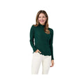 Coco+Carmen Women's Avalee Funnel Neck Cable Knit Sweater, Hunter Green