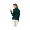 Coco+Carmen Women's Avalee Funnel Neck Cable Knit Sweater, Hunter Green, alternate view 1