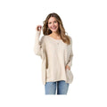 Coco+Carmen Women's Lightweight Heavenly-Luxe Textured Knit Poncho, Oatmeal
