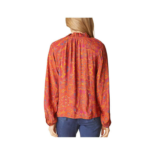 Habitat Women's English Garden Ruffle Neck Long Sleeve Blouse