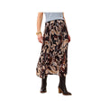 Tribal Sportswear Women's Flowy Plissė Printed Crepe Skirt, Steel