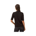 Tribal Women's Funnel Neck Elbow Sleeve Soft Knit Top, Black, alternate view 1