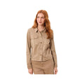 Tribal Women's Comfort Stretch Long Sleeve Button Front Jacket, Fossil