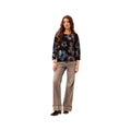 Tribal Women's 3/4 Sleeve Crewneck Sweater, Maple
