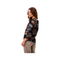 Tribal Women's 3/4 Sleeve Crewneck Sweater, Maple, alternate view 1