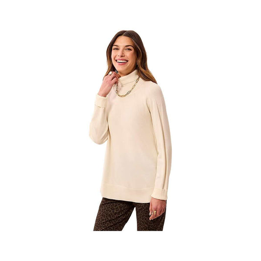 Tribal Sportswear Women's Soft Long Sleeve Mock Turtleneck Sweater, Moonstone