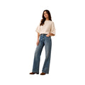 Tribal Sportswear Women's Sophia Curvy Straight Leg Embroidered Jeans, Flowerblue, alternate view 1